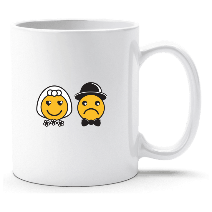 Bride and Groom Smiley Faces Cup 0 image