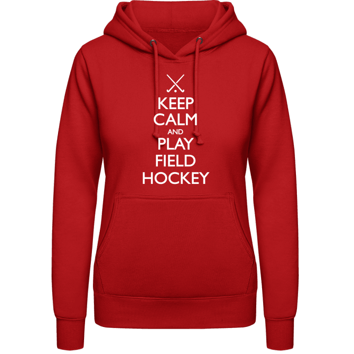 Keep Calm And Play Field Hockey Hoodie för kvinnor contain pic