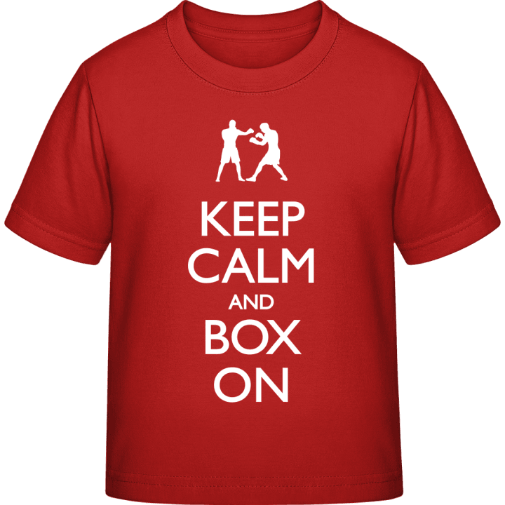 Keep Calm and Box On Maglietta per bambini contain pic