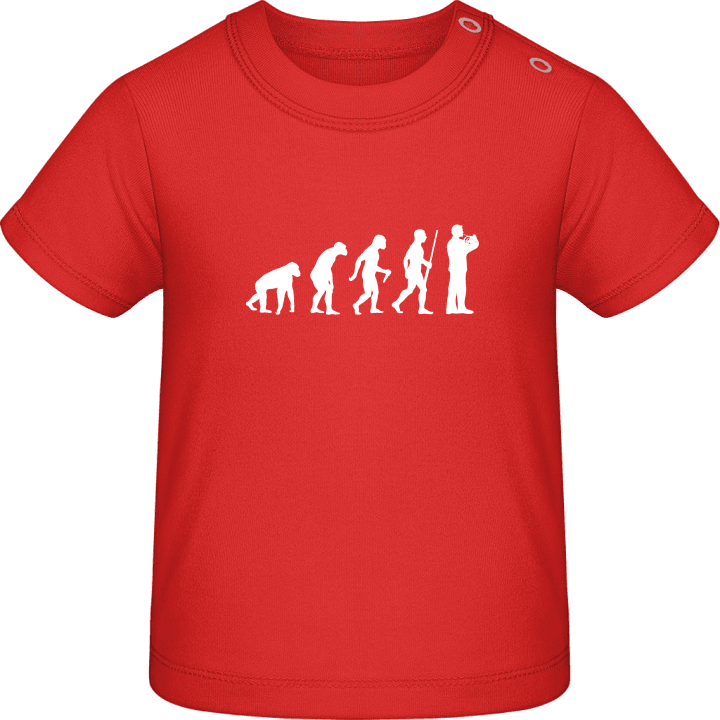 French Horn Player Evolution Baby T-Shirt contain pic