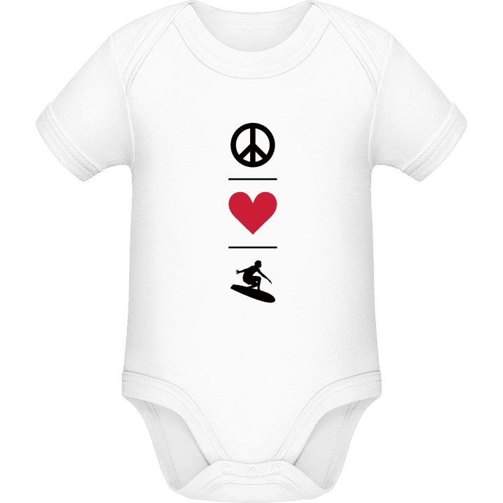 Peace Love Surfing Baby Romper contain pic