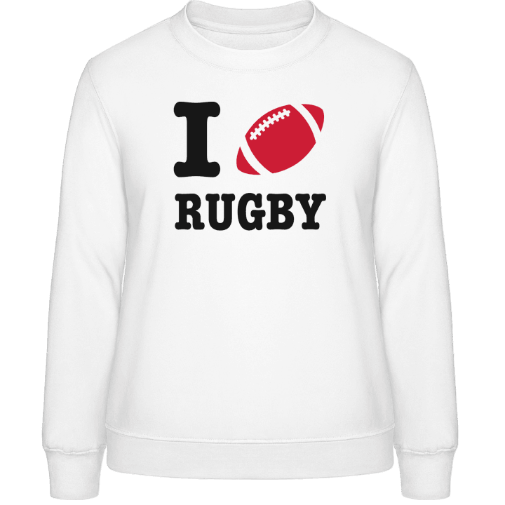 I Love Rugby Sweatshirt för kvinnor contain pic