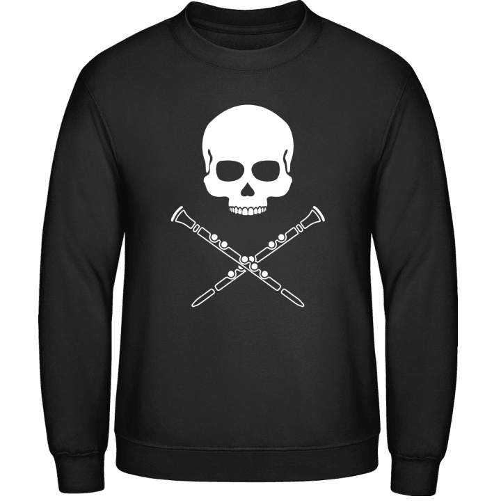 Clarinetist Skull Crossed Clarinets Sweatshirt 0 image