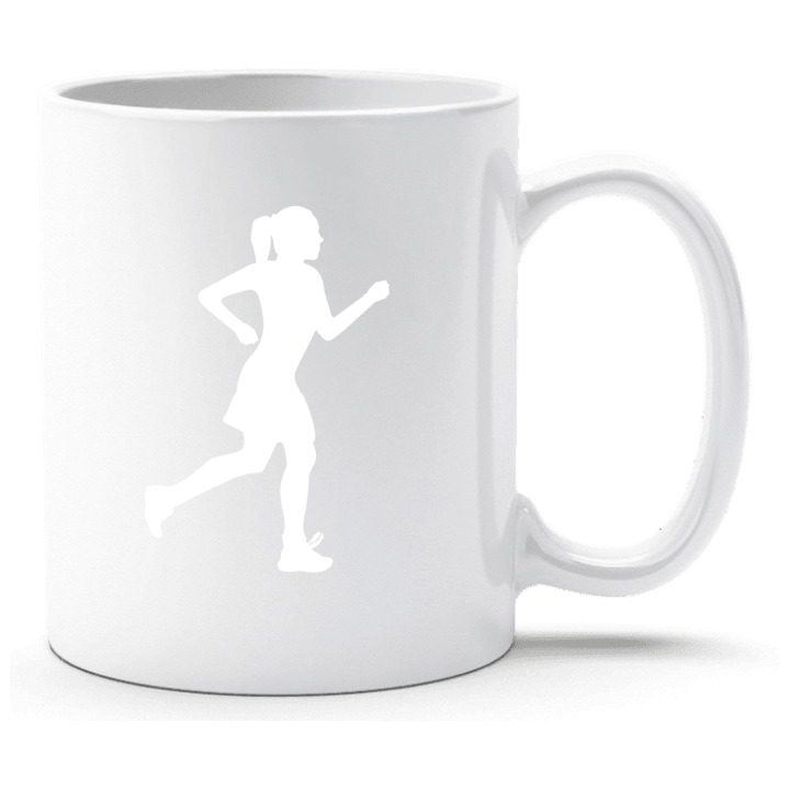 Jogging Woman Taza contain pic