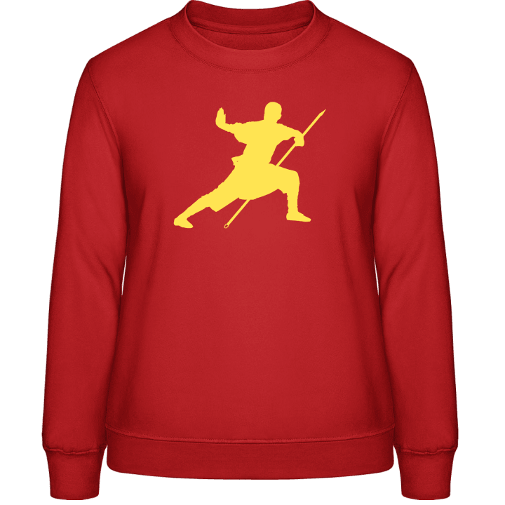 Kung Fu Silhouette Frauen Sweatshirt contain pic