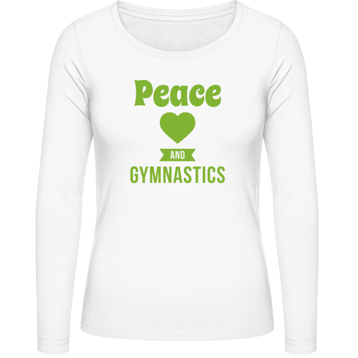 Peace Love Gymnastics Langermet skjorte for kvinner contain pic