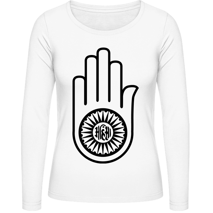 Jainismus Hand Frauen Langarmshirt contain pic