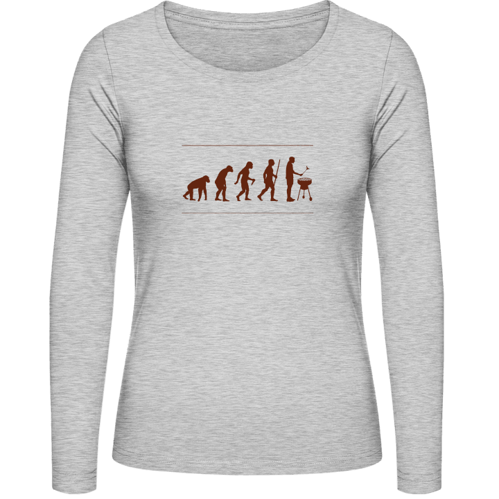 Lustiger Griller Evolution Frauen Langarmshirt contain pic