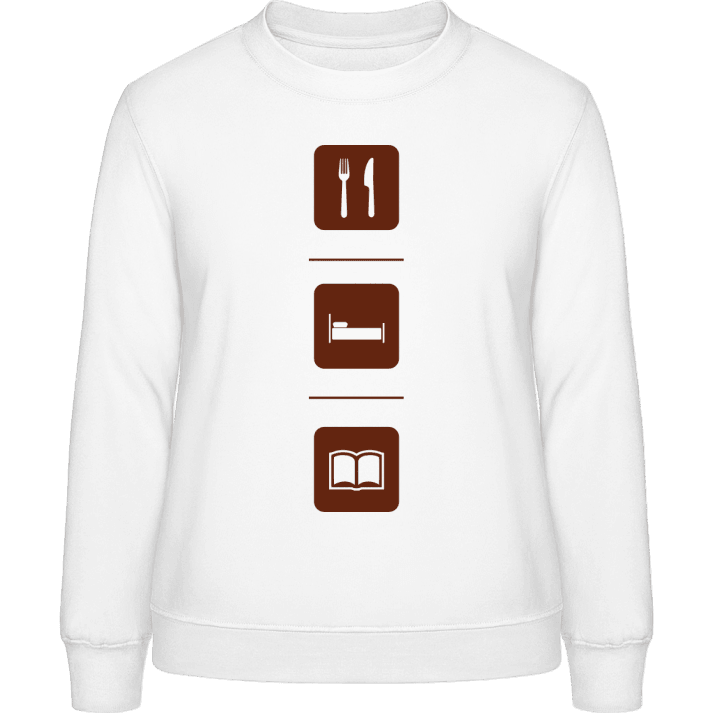 Eat Sleep Learn Sweat-shirt pour femme contain pic
