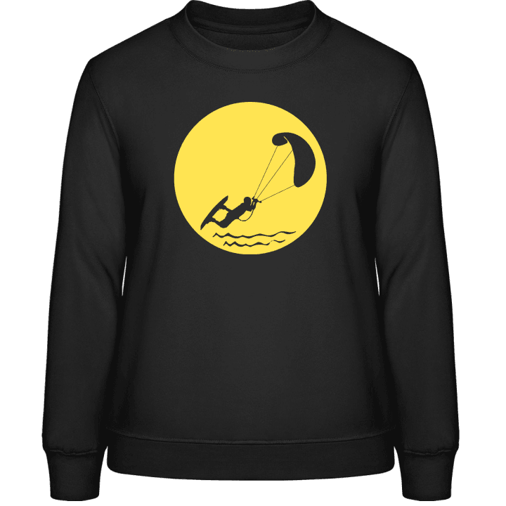 Kitesurfer In Moonlight Vrouwen Sweatshirt contain pic