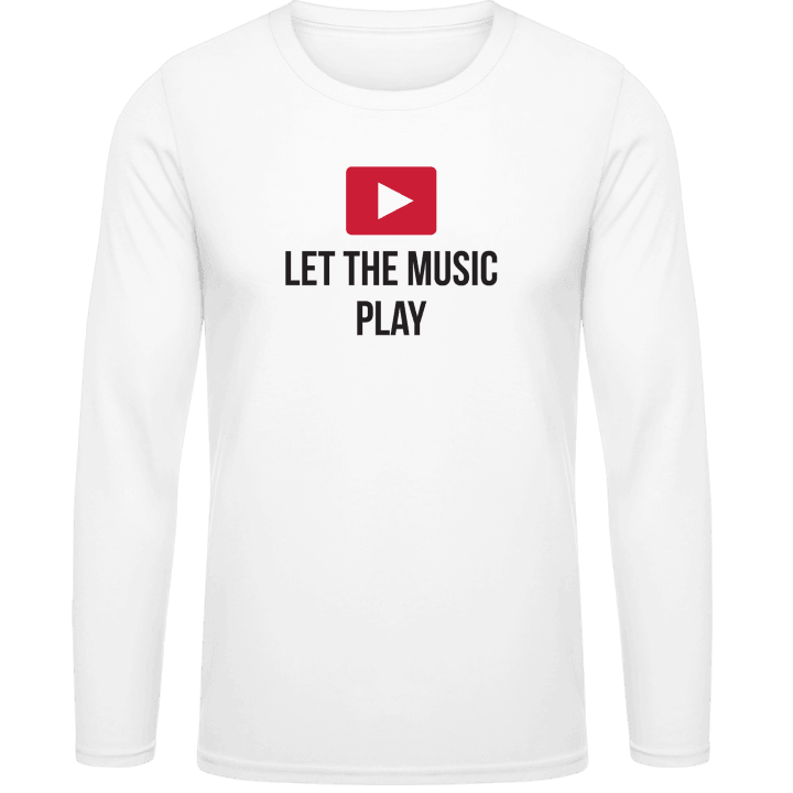 Let The Music Play Button T-shirt à manches longues contain pic
