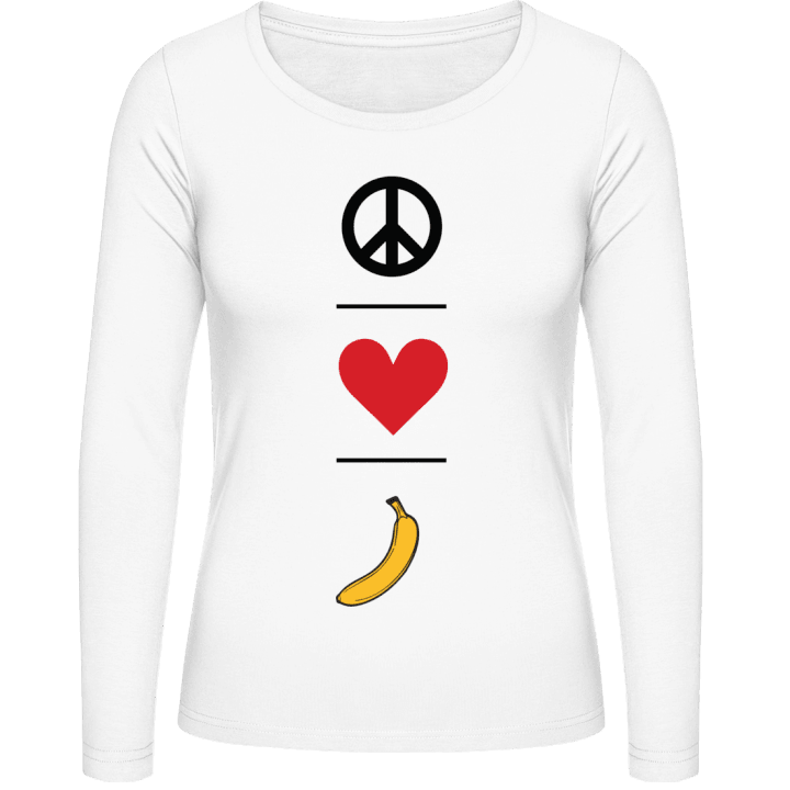 Peace Love Banana Langermet skjorte for kvinner contain pic