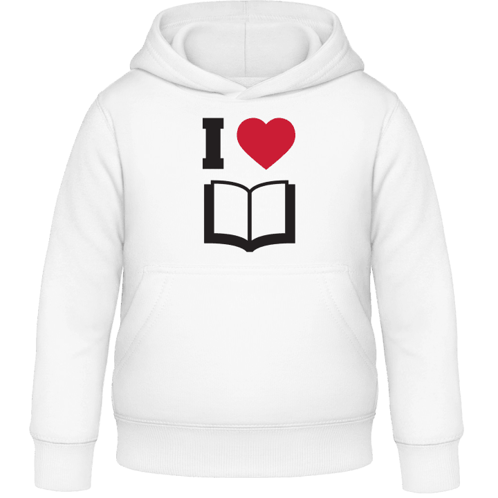 I Love Books Icon Felpa con cappuccio per bambini contain pic