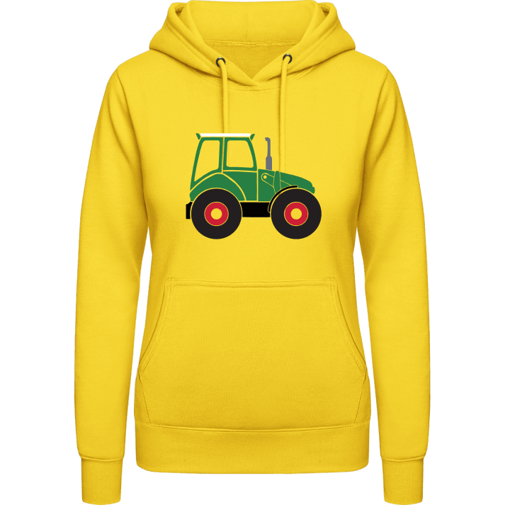 Green Tractor Felpa con cappuccio da donna contain pic