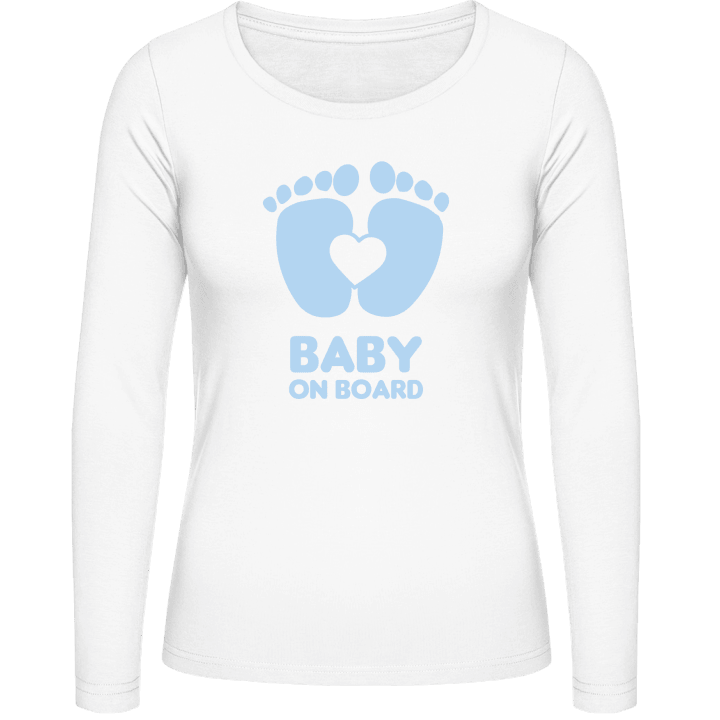 Baby Boy On Board Logo Langermet skjorte for kvinner 0 image