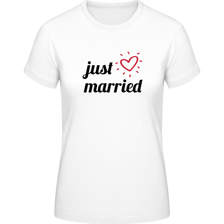 Just Married Heart T-shirt för kvinnor 0 image