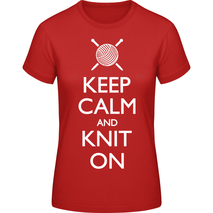 Keep Calm And Knit On Vrouwen T-shirt 0 image