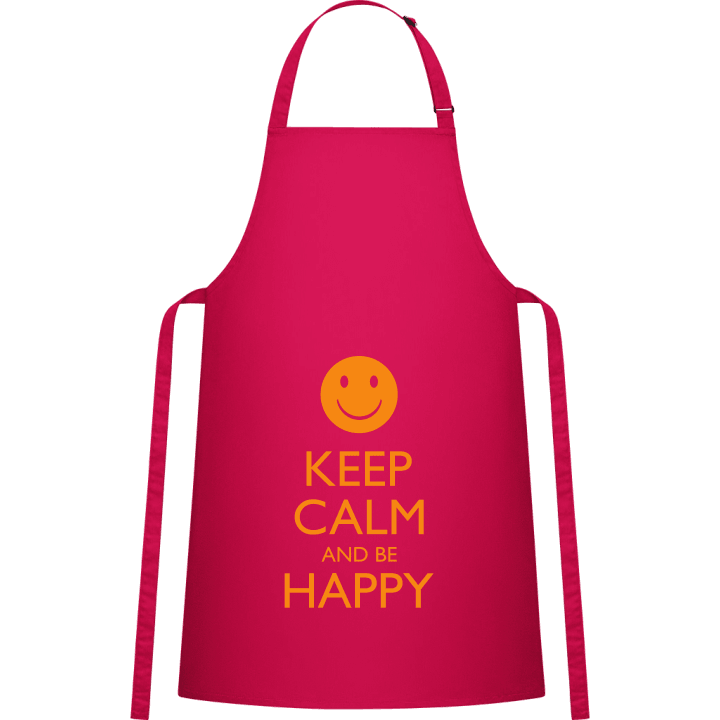 Keep Calm And Be Happy Delantal de cocina contain pic