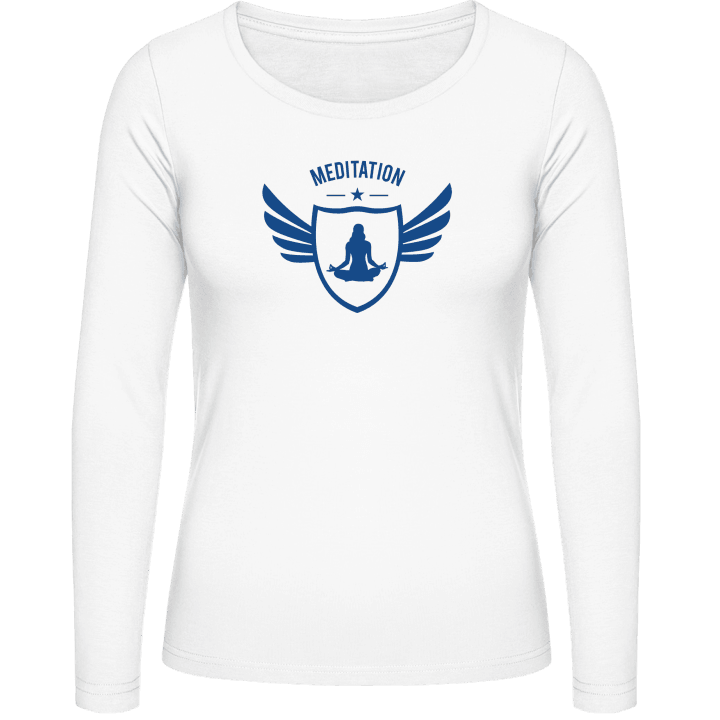 Meditation Winged Langermet skjorte for kvinner contain pic
