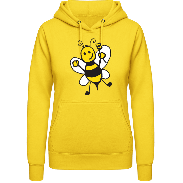 Happy Bee With Flower Vrouwen Hoodie 0 image