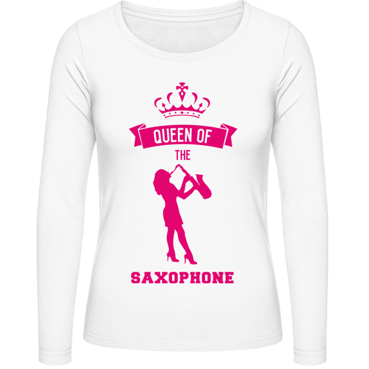 Queen Of The Saxophone Langermet skjorte for kvinner contain pic