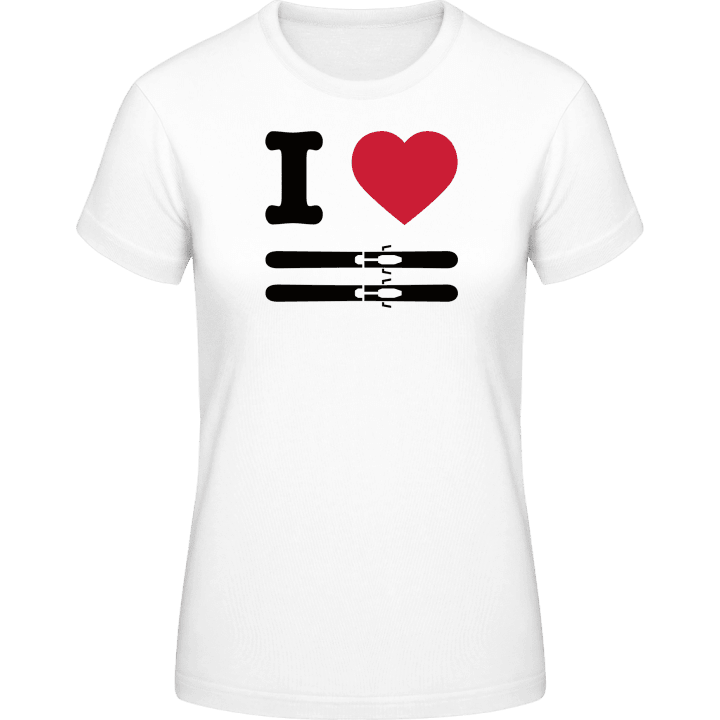 I Heart Skiing T-shirt pour femme contain pic