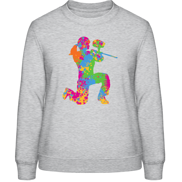 Paintball Girl Colored Sweatshirt för kvinnor contain pic