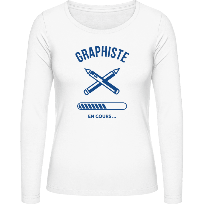 Graphiste en cours T-shirt à manches longues pour femmes contain pic