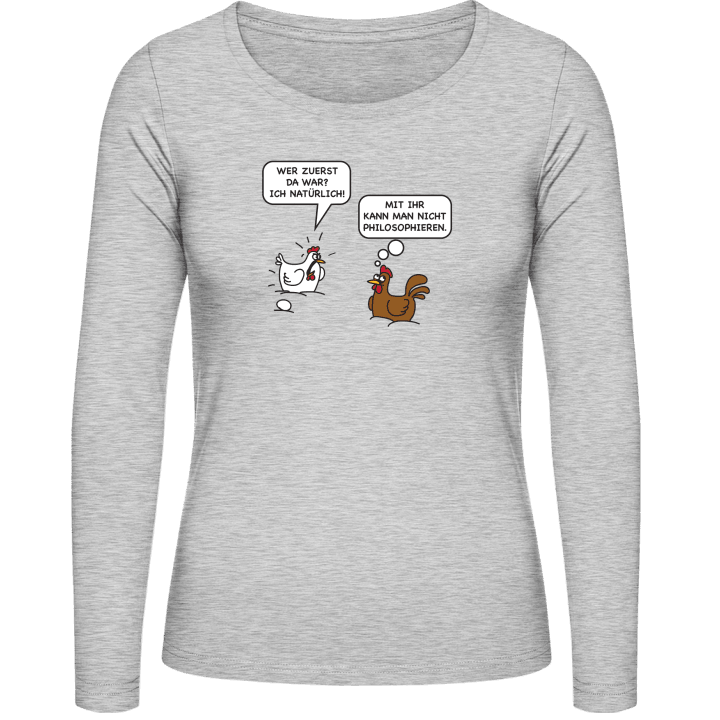 Huhn und das Ei T-shirt à manches longues pour femmes 0 image