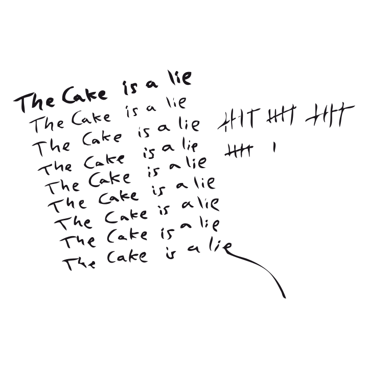 The Cake Is A Lie Stoffpose 0 image
