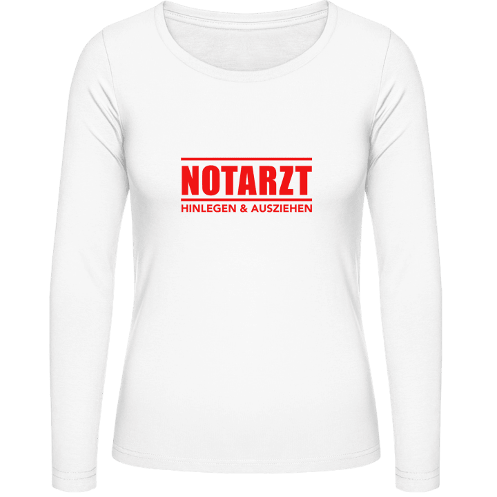 Notarzt hinlegen und ausziehen Women long Sleeve Shirt contain pic