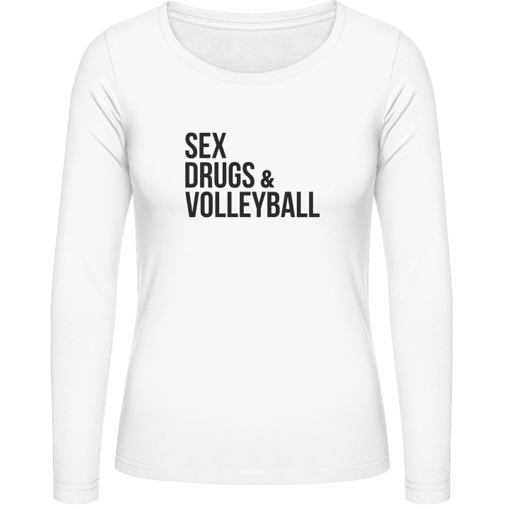 Sex Drugs Volleyball Langermet skjorte for kvinner contain pic