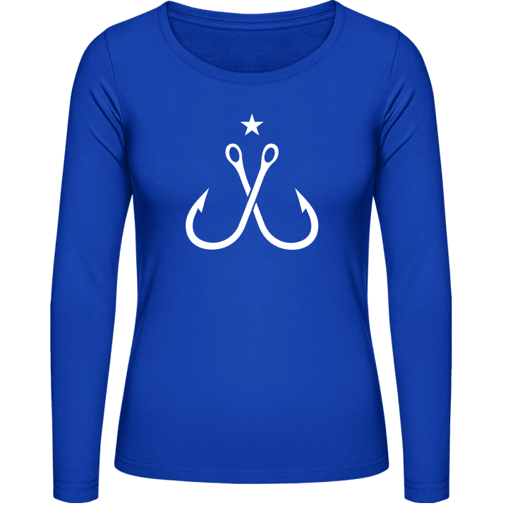 Fishhooks with Star Women long Sleeve Shirt contain pic
