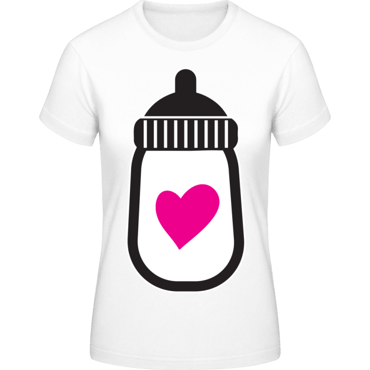 Baby Bottle Heart T-skjorte for kvinner 0 image