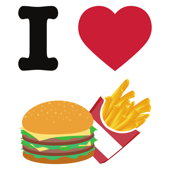I Love Fast Food Langærmet skjorte til kvinder 0 image