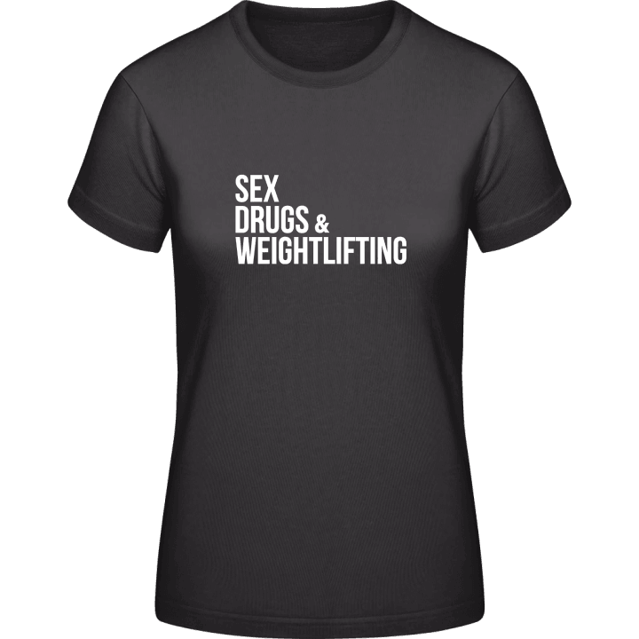 Sex Drugs Weightlifting T-shirt pour femme contain pic
