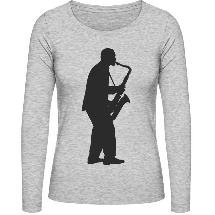 Saxophonist Silhouette Frauen Langarmshirt contain pic