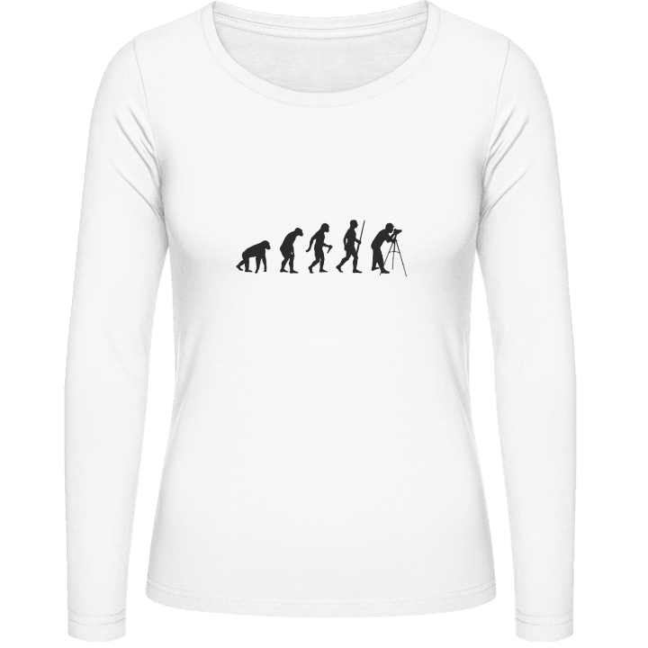 Oldschool Photographer Evolution Langermet skjorte for kvinner contain pic