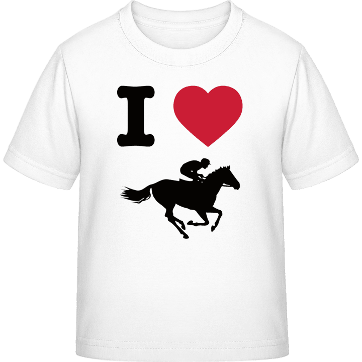 I Heart Horse Races T-skjorte for barn contain pic