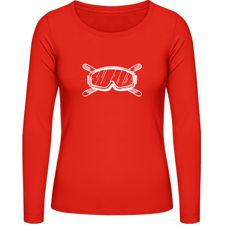 Snowboard Sking Goggle T-shirt à manches longues pour femmes contain pic