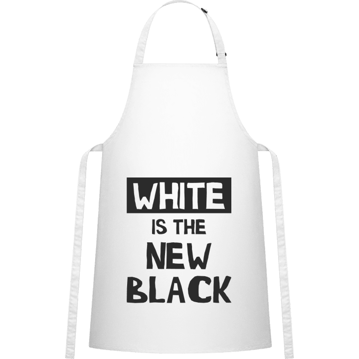 White Is The New Black Slogan Delantal de cocina 0 image