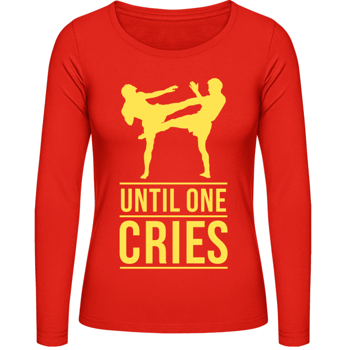 Until One Cries Kickboxing Vrouwen Lange Mouw Shirt contain pic