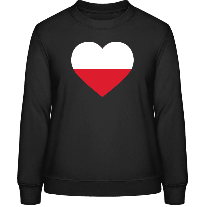 Poland Heart Flag Genser for kvinner contain pic