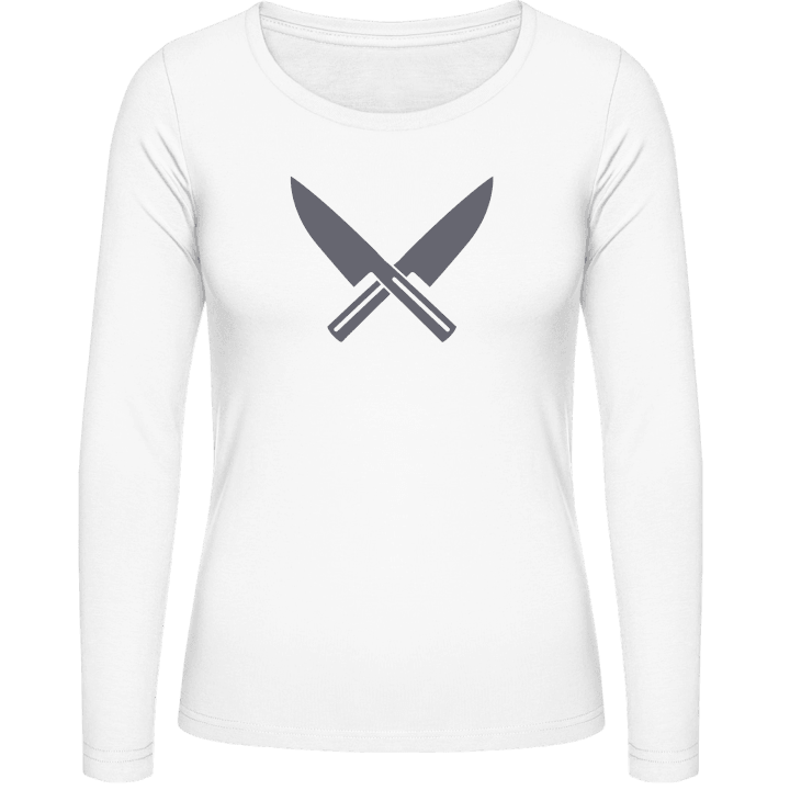 Crossed Knifes Vrouwen Lange Mouw Shirt contain pic