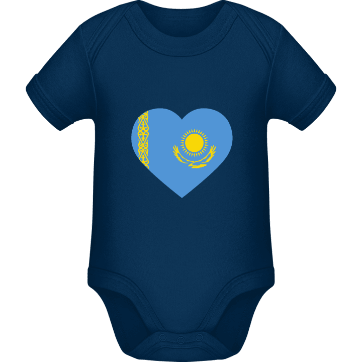 Kazakhstan Heart Flag Baby Strampler 0 image