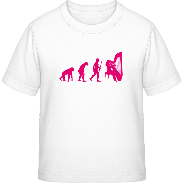 Harpist Woman Evolution T-skjorte for barn contain pic