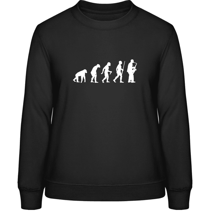 Saxophonist Evolution Frauen Sweatshirt contain pic