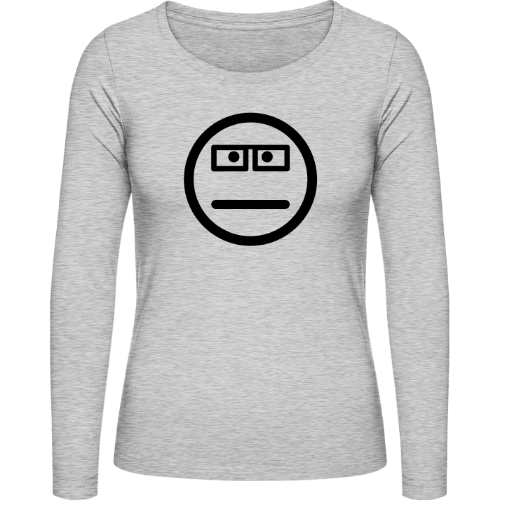 Nerd Smiley Langermet skjorte for kvinner contain pic