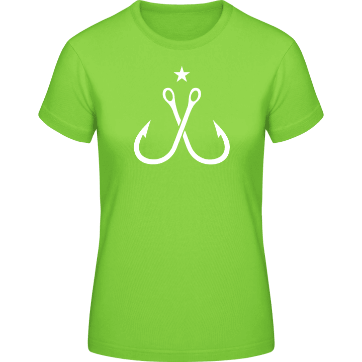 Fishhooks with Star Vrouwen T-shirt contain pic