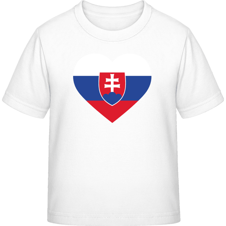 Slovakia Heart Flag T-shirt för barn contain pic